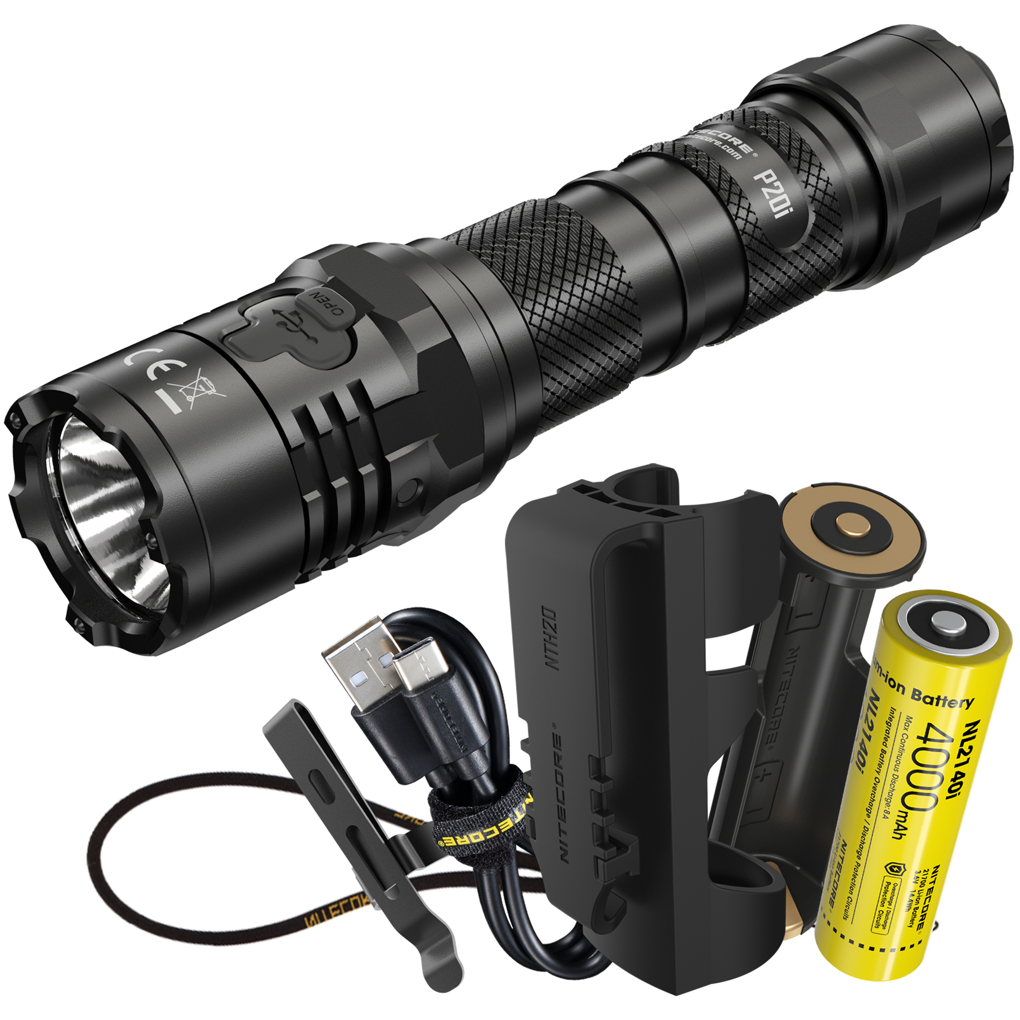 NITECORE P20i 1800 Lumen USB C Rechargeable LED Flashlight